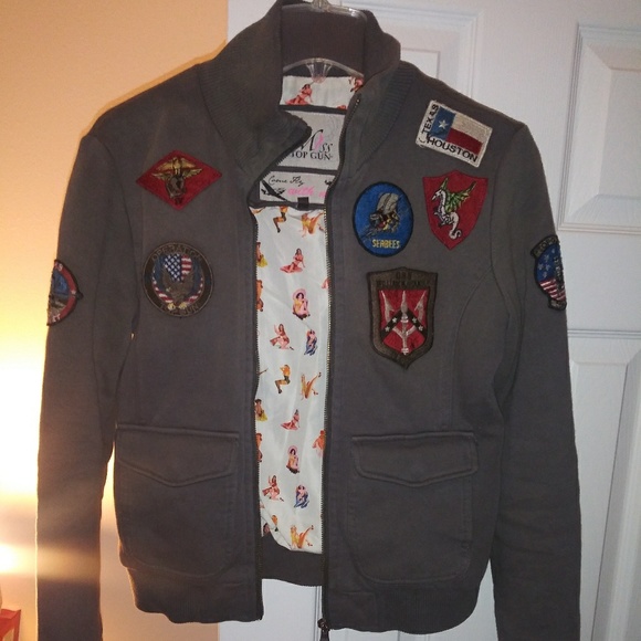 Miss Top Gun Jackets & Blazers - Miss Top Gun Bomber/Aviator Jacket